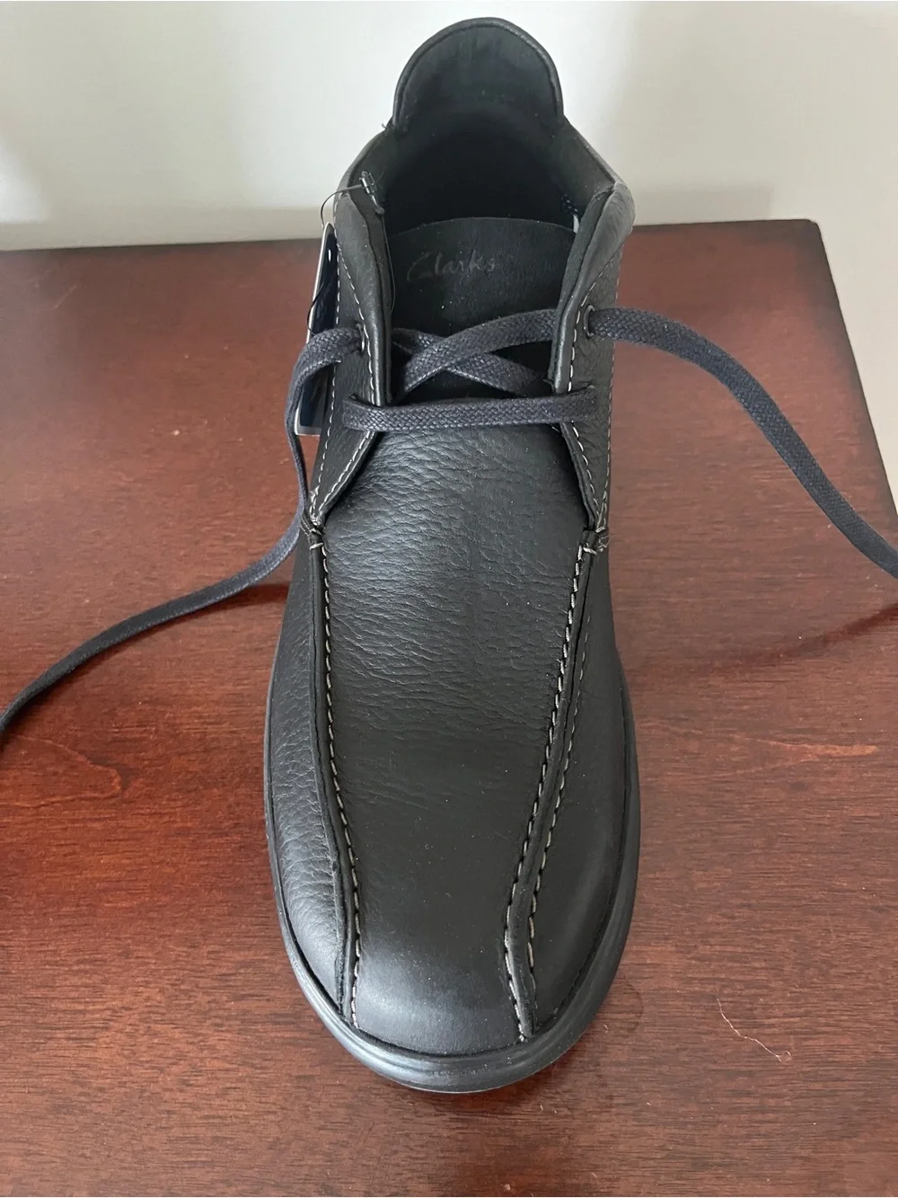 Clarks Men’s Black Leather Slip-On Casual Shoe - Extreme Comfort